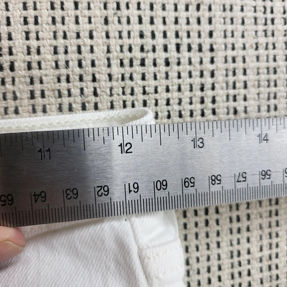 Levis Premium Ribcage Straight Jeans Womens 25 White High Rise Button Fly Denim - Picture 5 of 10